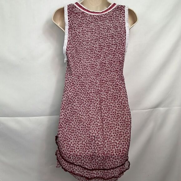 Poupette St Barth silk print layered top mini dress in Pink size small EUC - Picture 7 of 16